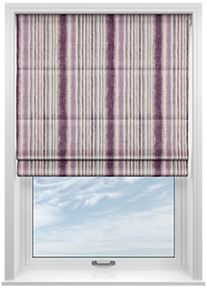 Guarda Stripe, Grape - Twist&Fit Roman Blind